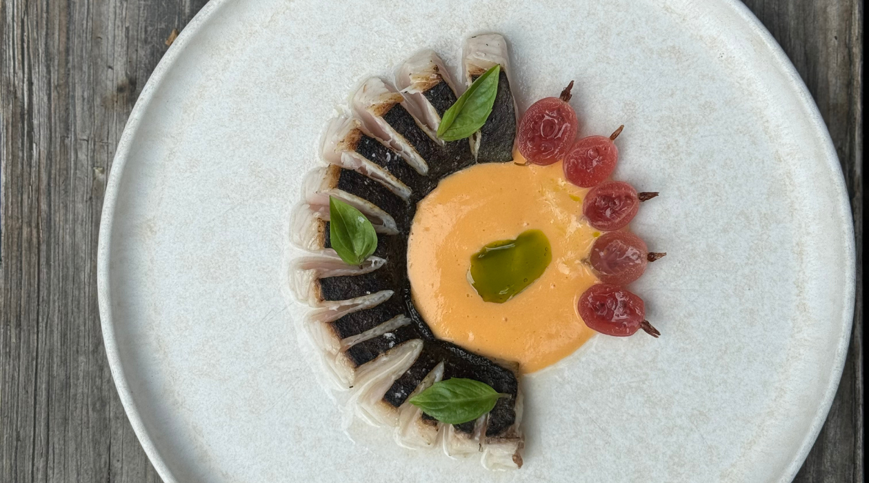 Colorful plate of mackerel at Willa in Millerton